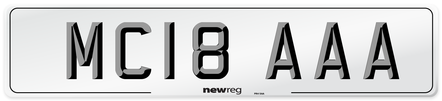 MC18 AAA Number Plate from New Reg